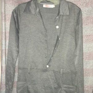 Allegra K Half Placket Long Sleeve Shirt Dress